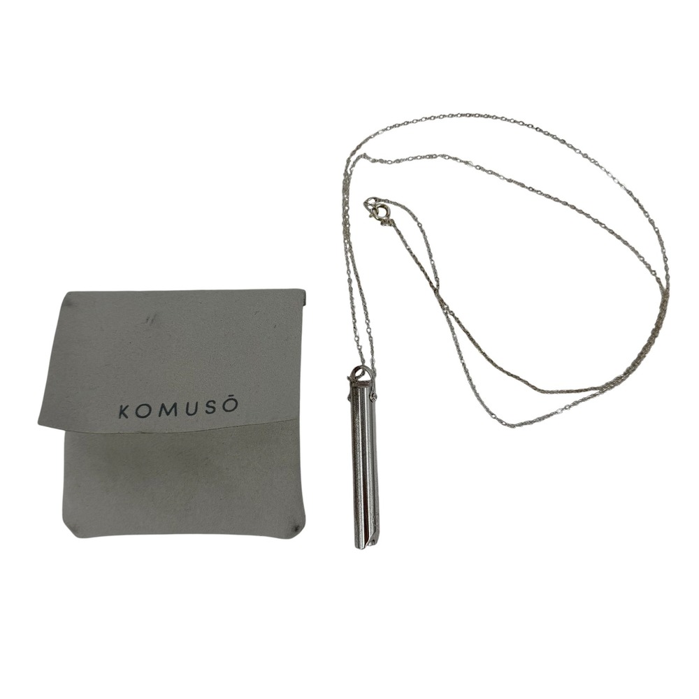 Komuso The Shift Breathing Necklace Women OS Silver Tone Meditation Mindfulness